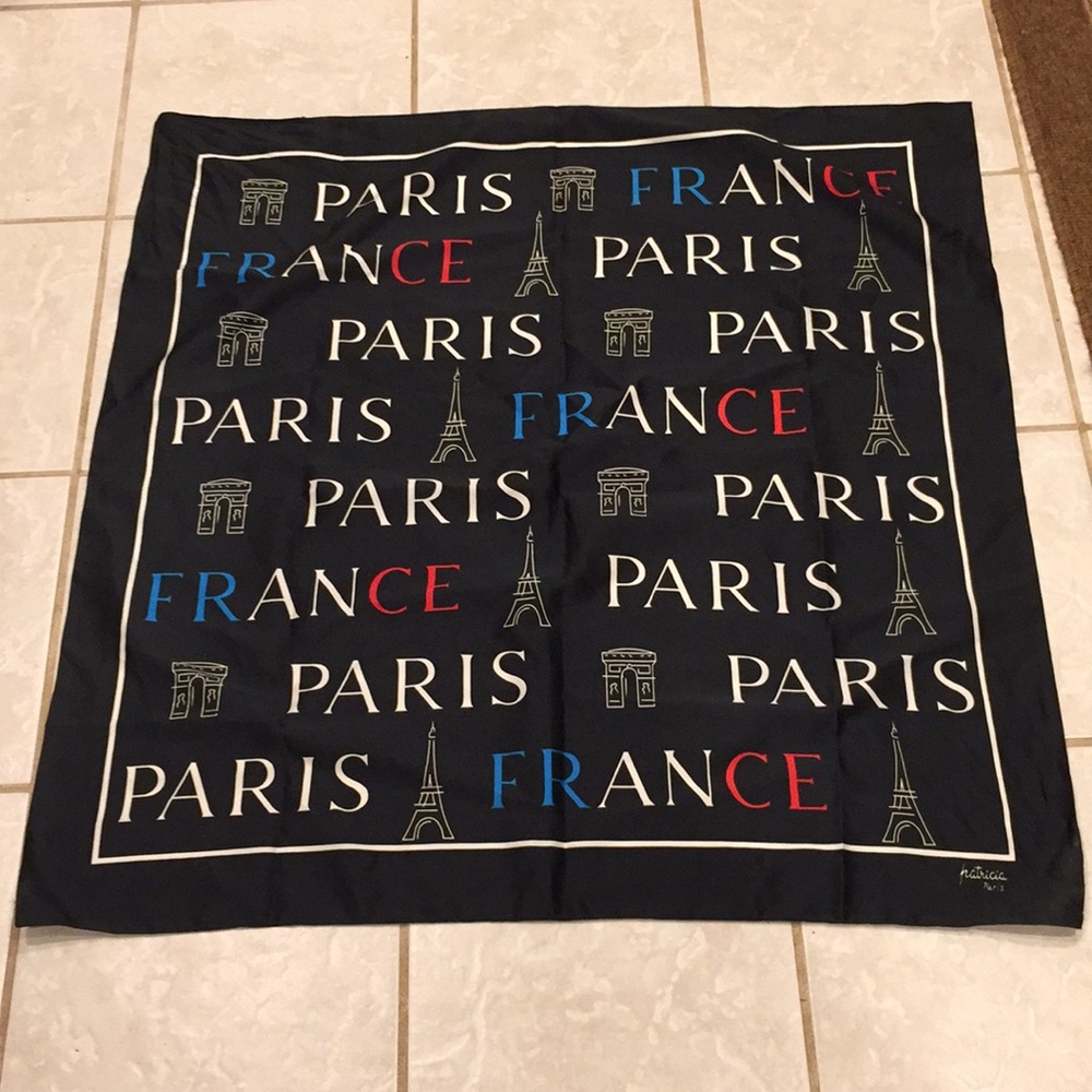 Vintage Patricia Paris Designer Scarf Souvenir